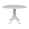 International Concepts Round 42 in Rd Dual Drop Leaf Pedestal Table, 29.5 inH, Unfinished, Ready to Finish, 42 in W, 42 in L K-42DPT - alternate 1